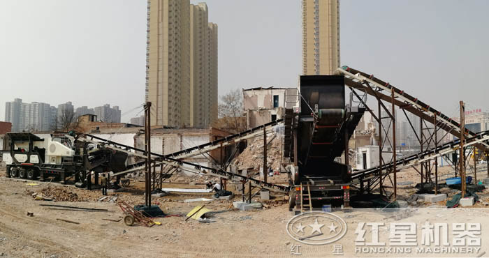 建筑垃圾碎石機(jī)工作現(xiàn)場 建筑垃圾碎石機(jī)工作現(xiàn)場