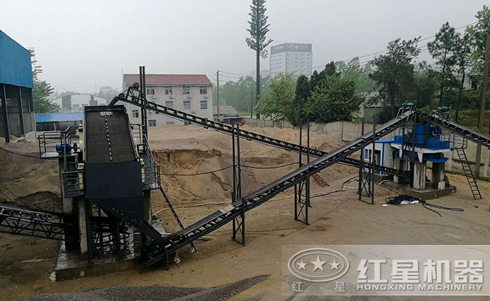河料打沙機_碎石機現場作業 河料打沙機_碎石機現場作業