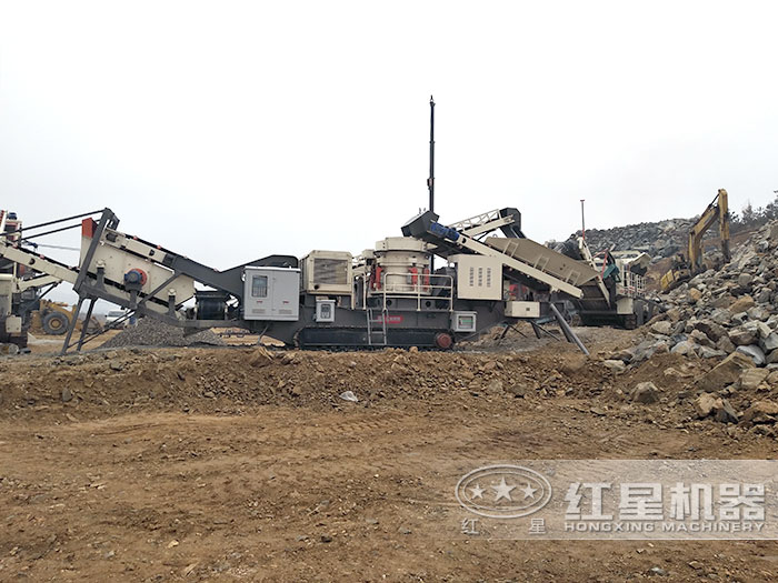 履帶圓錐破碎機作業現場 履帶圓錐破碎機作業現場