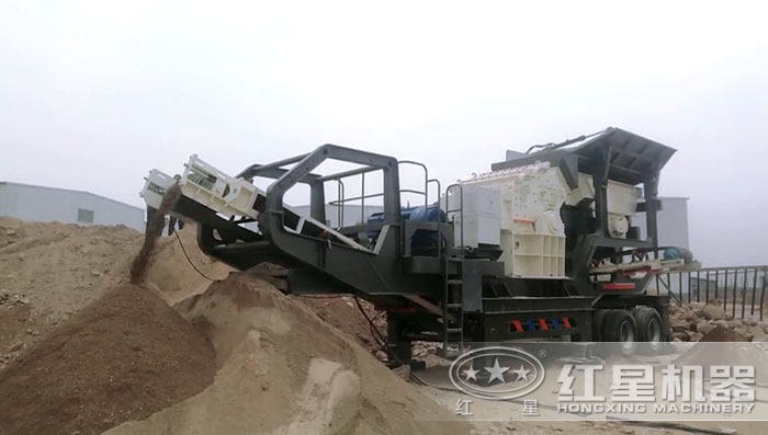 河南洛陽移動式制砂設備作業現場 河南洛陽移動式制砂設備作業現場
